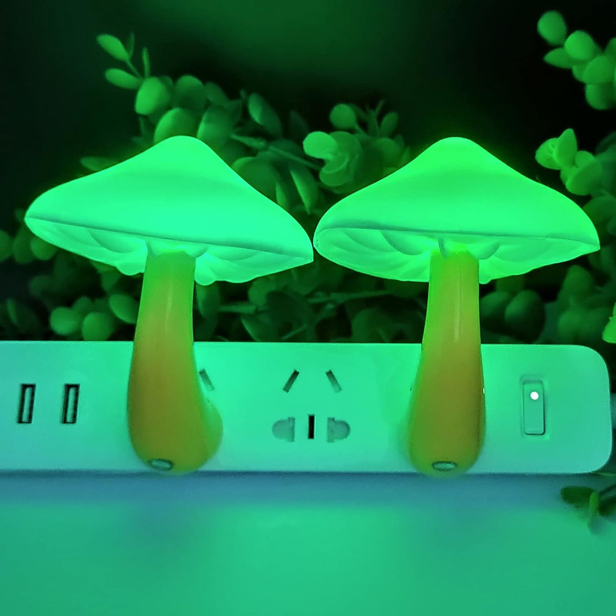 AUSAYE 4 Pack Plug in Night Light, Mushroom Light LED Nightlights for Kids, Adults, Bedroom