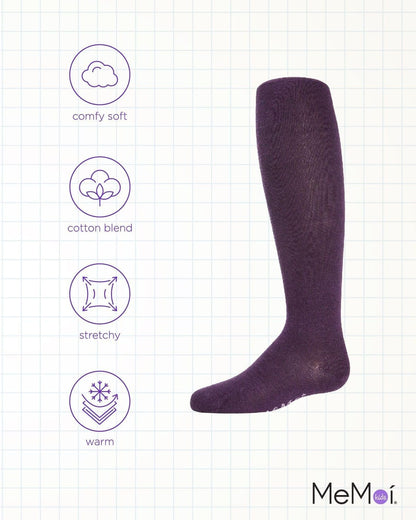 MeMoi Soft Pima Cotton Tights for Girls, Soft and Lightweight Opaque Tights for girls - Sizes 8 to