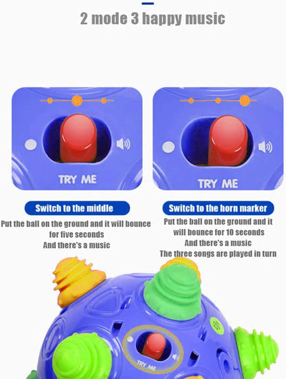 Toddler's Music Dancing Shake Ball - Move, Crawl, Bounce, Sensory Learning for Kids and Babies, Fun