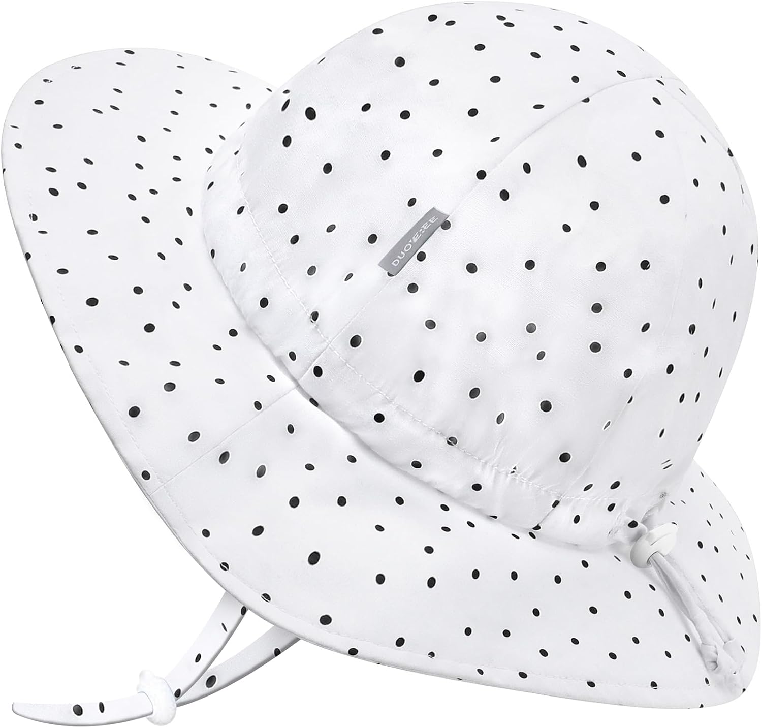 UPF 50+ Baby Bucket Hat - Wide Brim Sun Protection Beach Cap for Girls - Cute & Adjustable Toddler