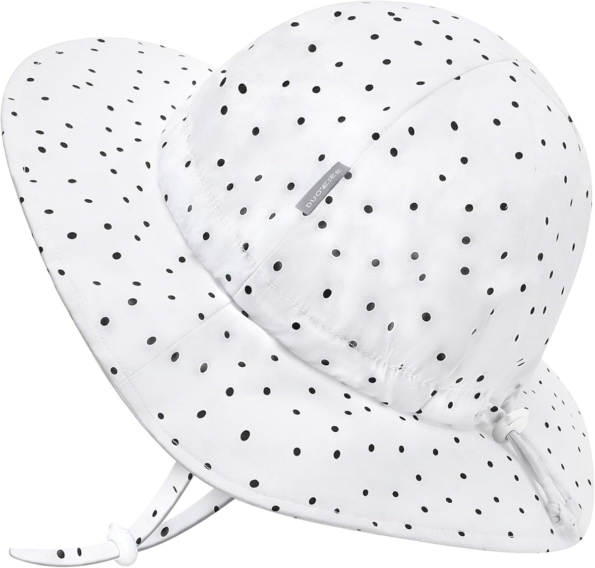 UPF 50+ Baby Bucket Hat - Wide Brim Sun Protection Beach Cap for Girls - Cute & Adjustable Toddler
