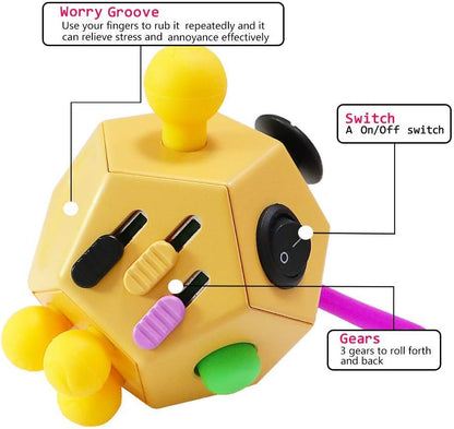 12 Sided Cube Toys,Fidget Toys Relief Stress and Anxiety Depression Anti for Kids and Adults with