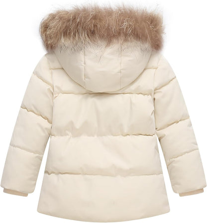 Toddler Winter Coat Baby Jacket Snow Boy Hoodie Puffer Girl Fleece Clothes 1-5T