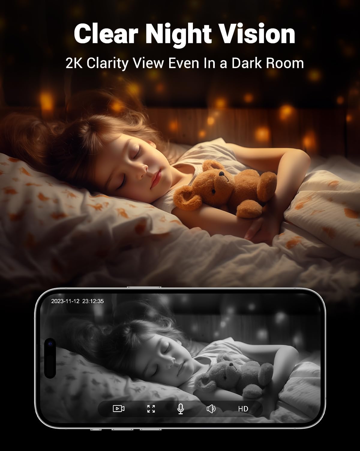 MUBVIEW 5G WiFi Indoor Security Camera No Subscription, Pet Camera with Phone App, Baby Monitor