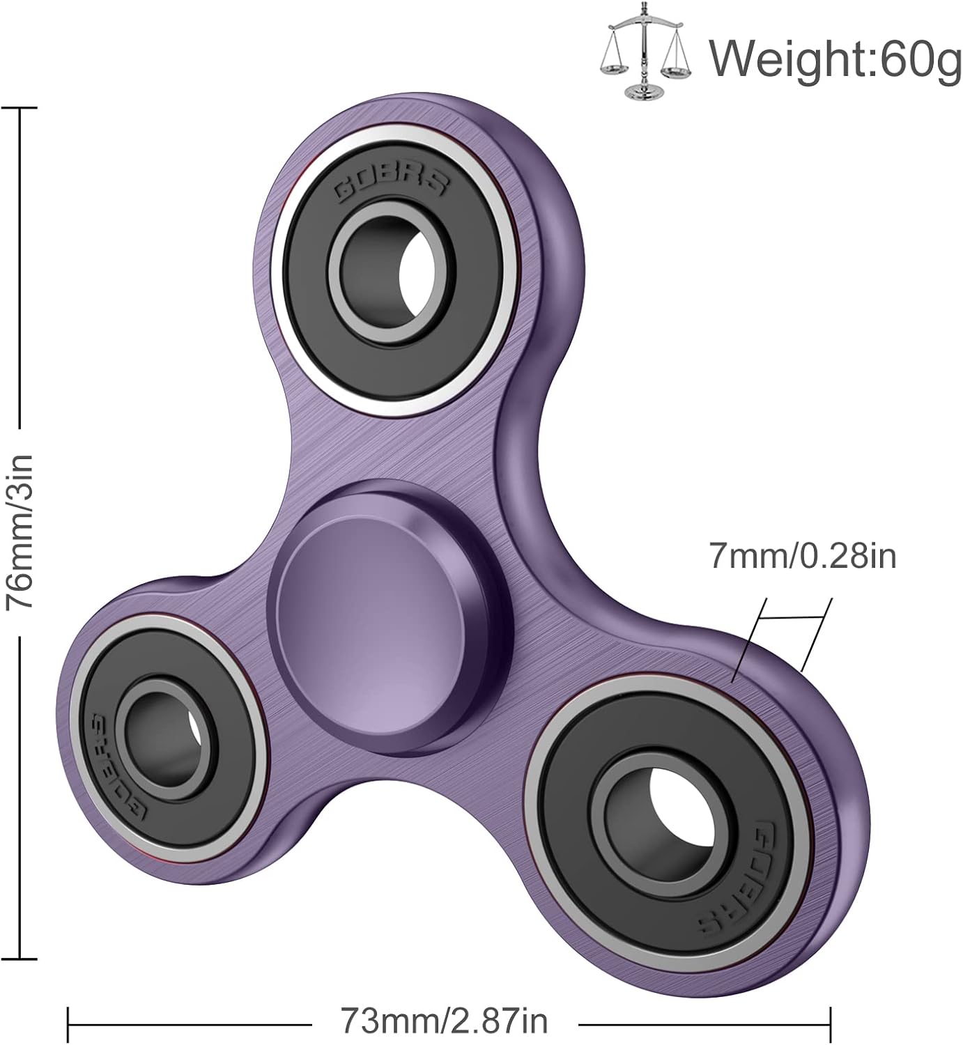 ATESSON Fidget Spinner Toys, Durable High Speed Bearing Metal Hand Finger Spinners EDC ADHD Focus