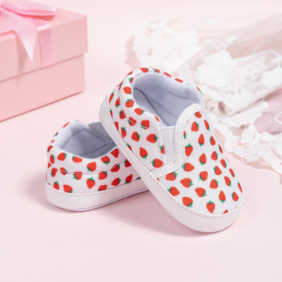 Morbido Infant Baby Boys Girls Canvas Sneaker Toddler Slip On Anti Skid Newborn First Walkers Candy