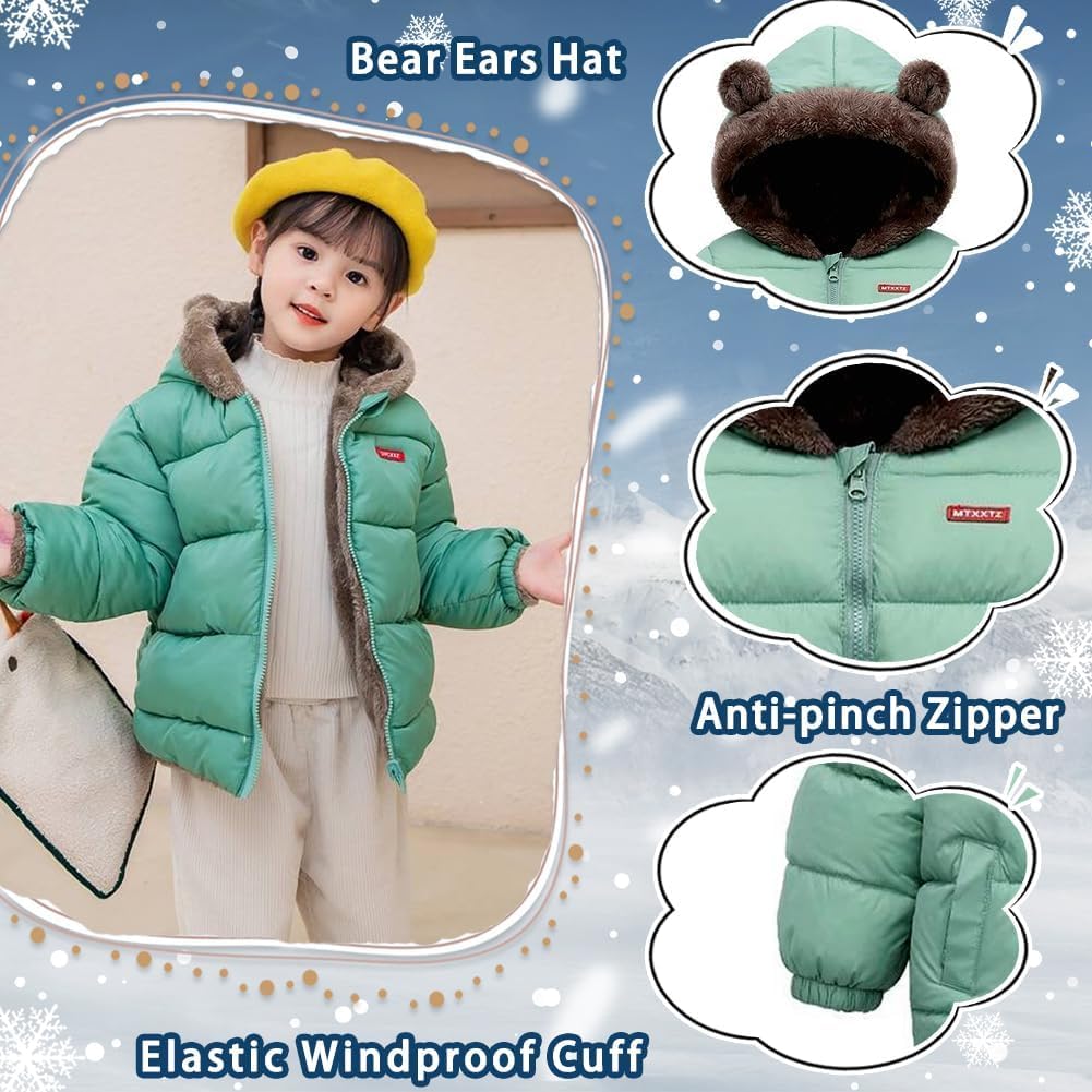 Fairy Baby Infant Baby Winter Coat Cute Teddy Bear Hooded Jacket Warm Fleece Outerwear Windproof