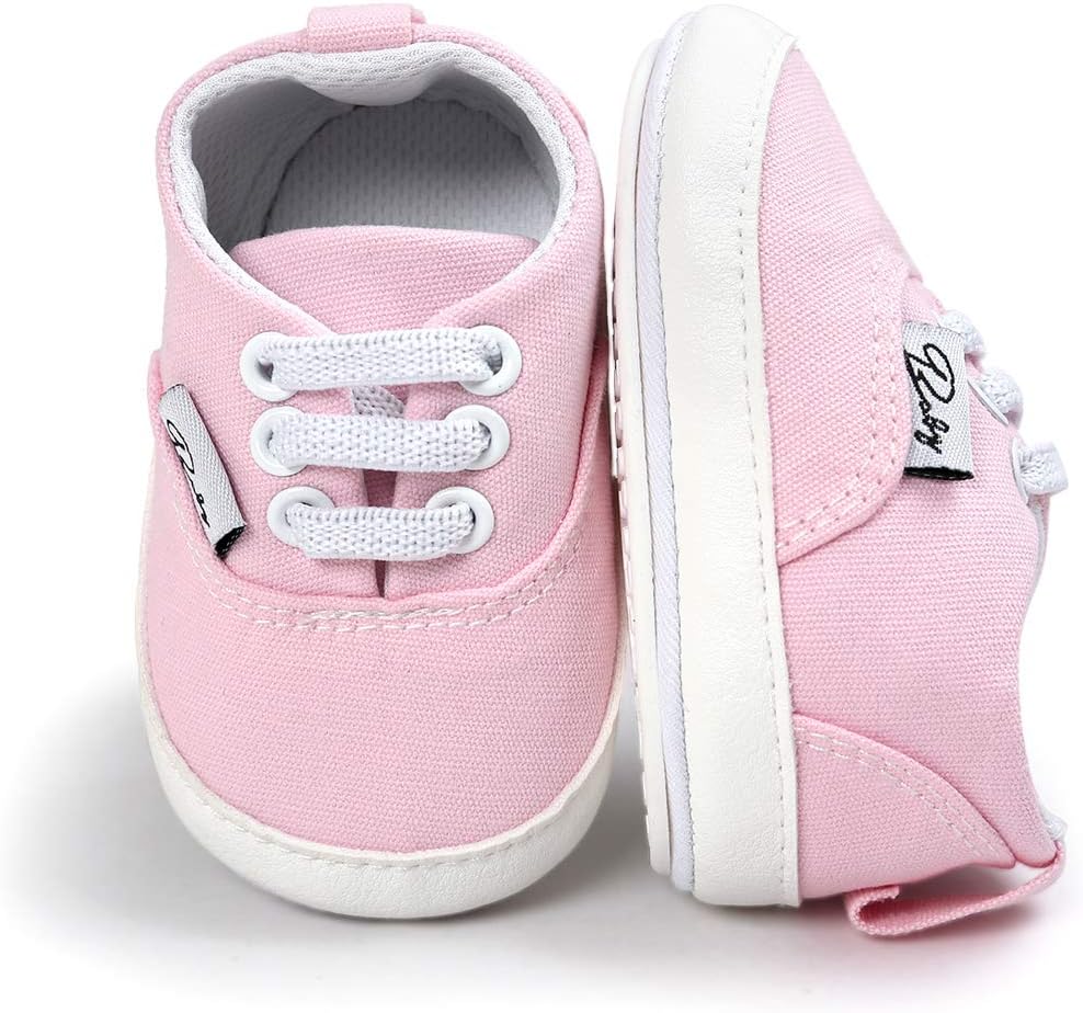 Morbido Infant Baby Boys Girls Canvas Sneaker Toddler Slip On Anti Skid Newborn First Walkers Candy