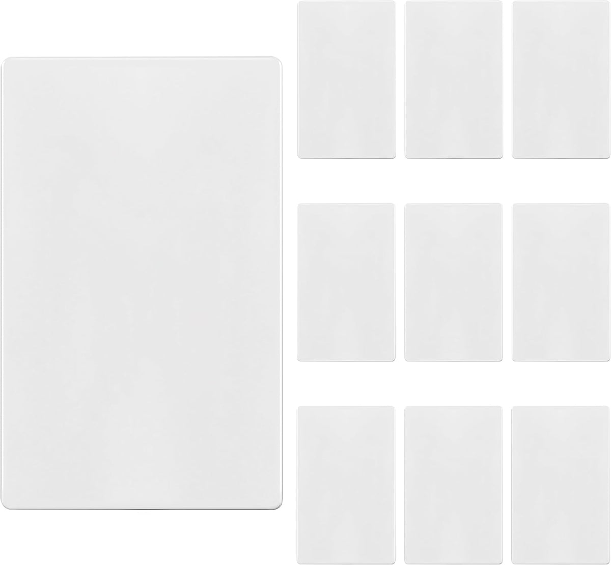 TG Mid-Size Screwless Blank Wall Plate, Child Safe Blank Device Outlet Cover, Medium Size 1-Gang