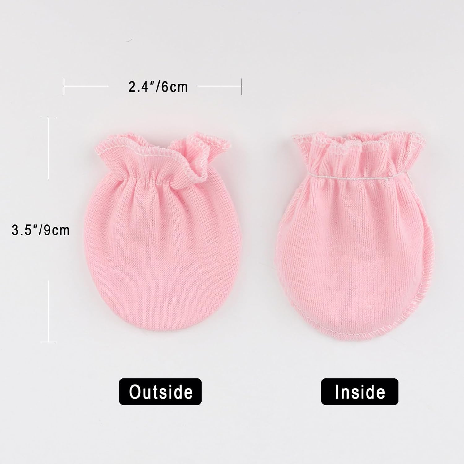 Newborn Baby Mittens No Scratch Cotton Elastic Wrist Gloves Infant Toddler Mittens for Baby Boy
