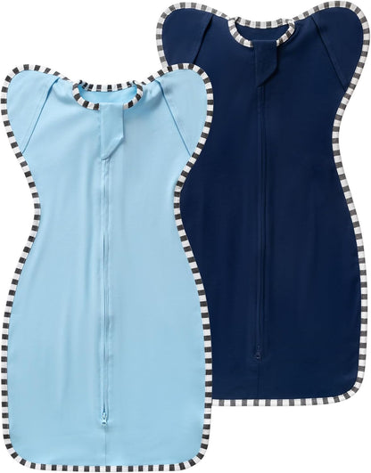 Baby Transition Swaddle 2-Pack, Newborn Sleep Sack, Arms Up Design (Arms In/Out), Infant Swaddle