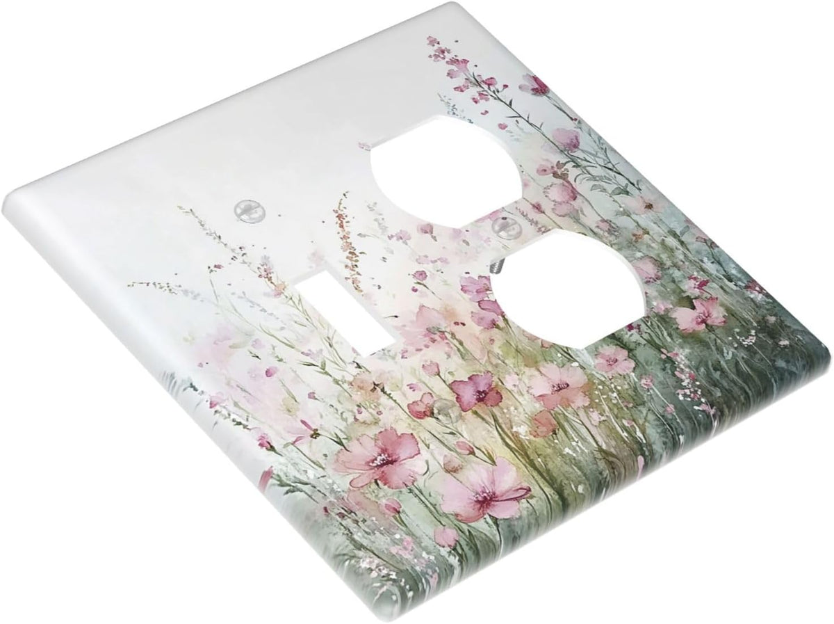 Wallplates Wildflower Botanical Watercolor Floral 1 Toggle 1 Duplex Switch Plate Electrical Gfci