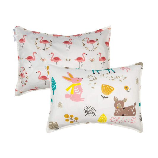 ALVABABY Toddler Pillowcases 2 Pack Organic Cotton Kids Pillow Cover Fit 13"x 18" or 14"x19"