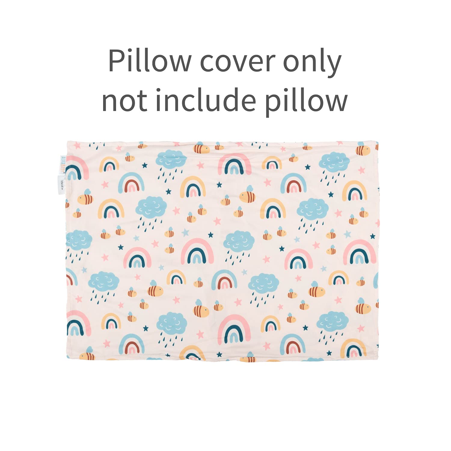 ALVABABY Toddler Pillowcases Stretchy Soft Kids Pillow Cover 2 Pack Fit 13"x 18" or 12"x19"