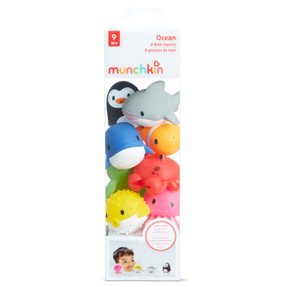Munchkin Ocean Sea Animal Squirt Bath Toys, 9+ Months, 8 Pack