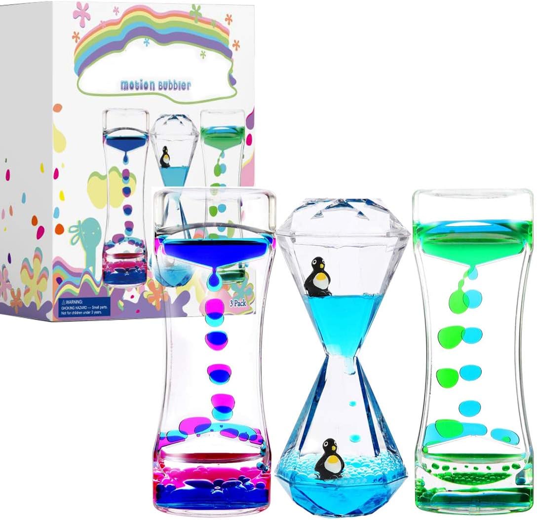 Calming Sensory Toys for Kids with Autism ADHD Anxiety or Special Needs-3 Pack Liquid Motion