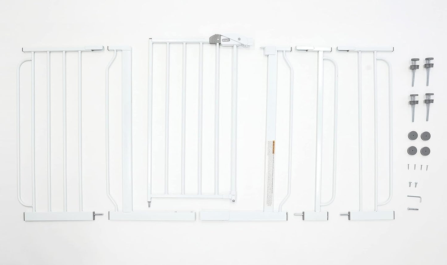 Regalo 56-Inch Extra WideSpan Walk Through Baby Gate, Includes 4-Inch, 8-Inch and 12-Inch