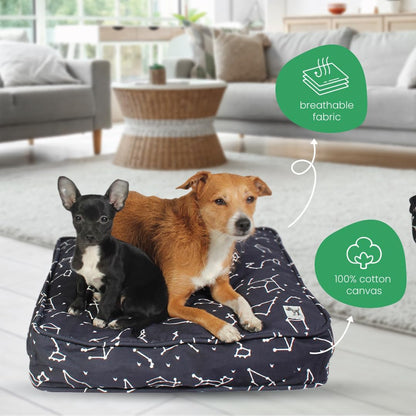 Molly Mutt Large Crib Mattress Cover - Rocketman Print - Measures 27”x52”x5”- 100% Cotton - Durable