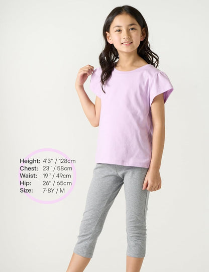 LAPASA Kids T-Shirts Short Sleeve (4 Pack) 100% Cotton Plain Top Tees Boy & Girl Unisex Toddler
