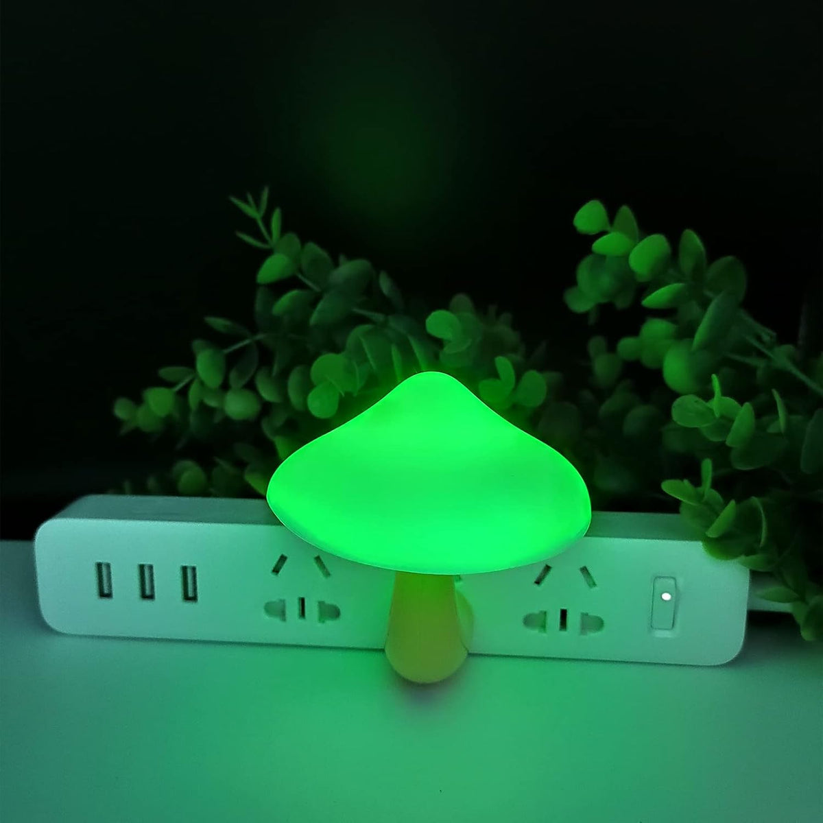 AUSAYE 4 Pack Plug in Night Light, Mushroom Light LED Nightlights for Kids, Adults, Bedroom