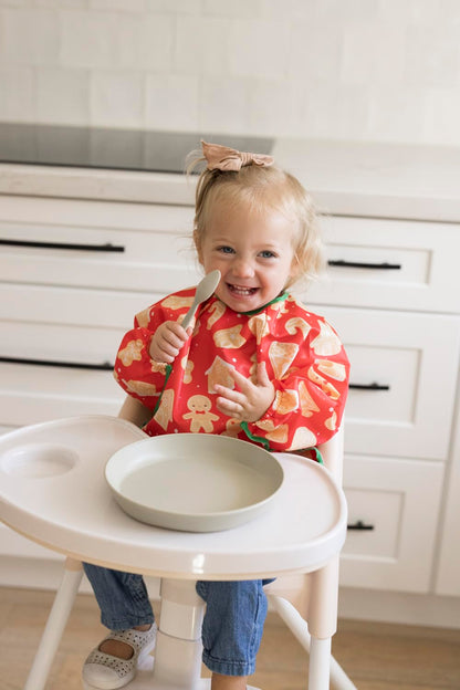 Tiny Twinkle Mess Proof Baby Bib,Waterproof Smock Baby Bib for Eating,Machine Washable Long Sleeve