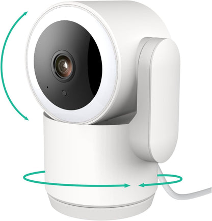 Luna 2K Indoor Cameras for Home Security, 2.4GHz & 5GHz WiFi, 360-Degree Pan-Tilt, Built-in