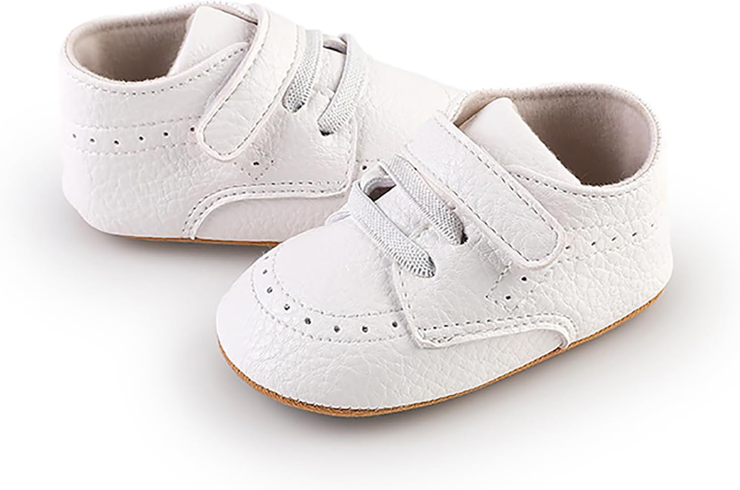 SOFMUO Baby Boys Girls High Top Ankle PU Leather Sneakers Soft Rubber Sole Infant Moccasins Newborn