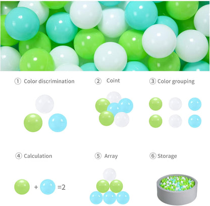 GOGOSO Ball Pit Balls for Toddlers, Green Balls for Ball Pool Birhtday Party Girls Kids with