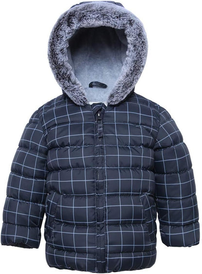 Rokka&Rolla Baby Boys' Water-Resistant Fleece Lined Puffer Jacket Winter Coat for Newborn Infant