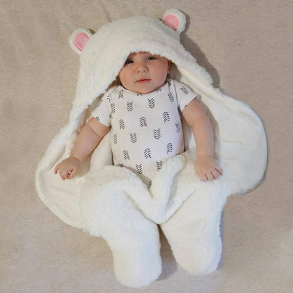 Jam Naturals- Baby Swaddle Blanket, Cute Bear Organic Receiving Swaddling Wrap, Newborn Baby Girl