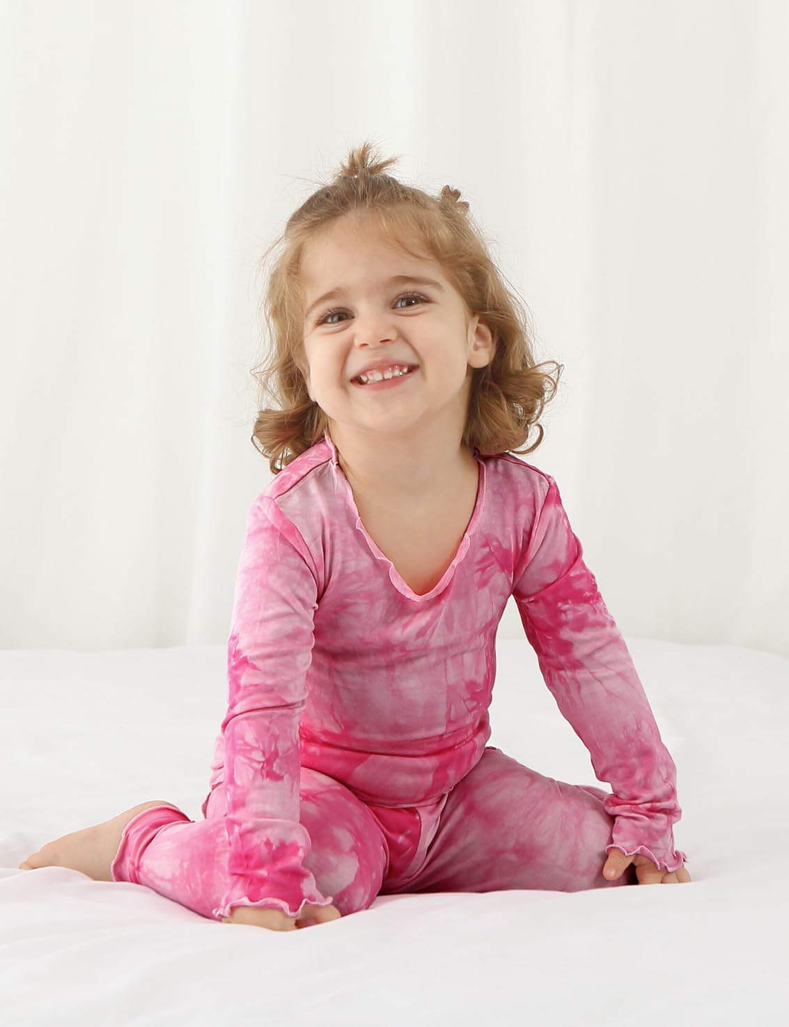 Jimonda Kids Soft Rayon From Bamboo Sleepwear Long Sleeve Boys Girls Pajama Outdoor 2-Piece