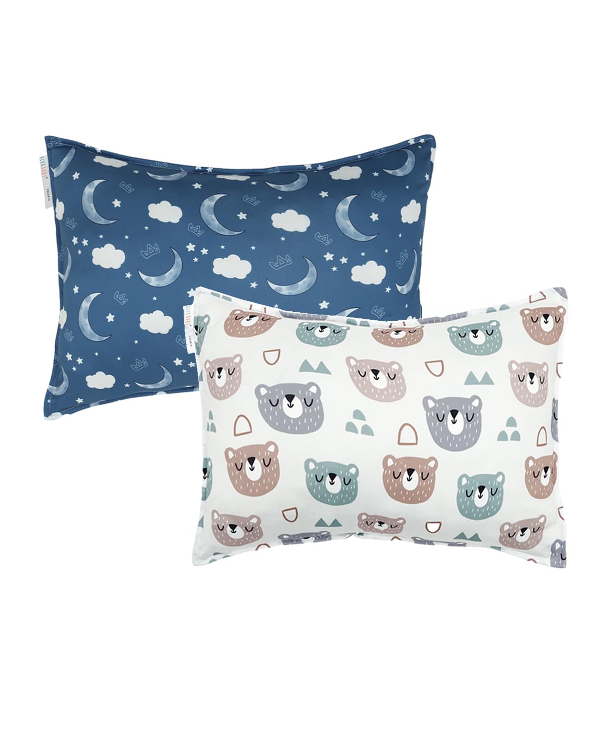 ALVABABY Toddler Pillowcases Stretchy Soft Kids Pillow Cover 2 Pack Fit 13"x 18" or 12"x16"