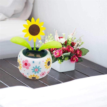 1Pc Sunflower Solar Dancing Decor for Car, Solar Decors,Solar Powered Swinging Animated Dancer