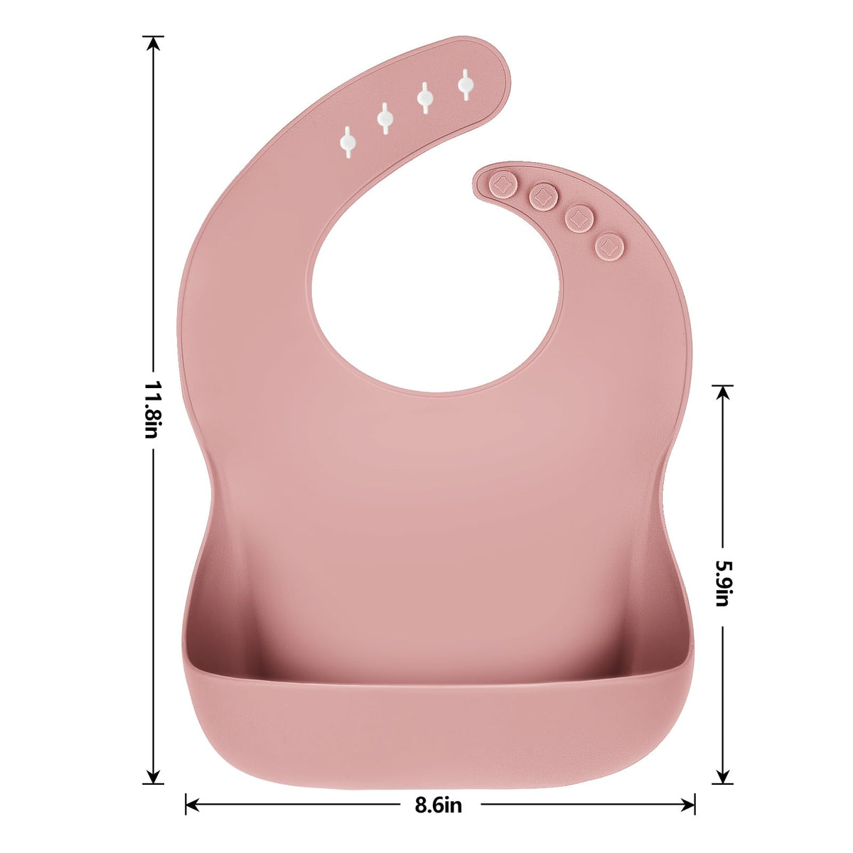 Eascrozn Silicone Bibs for Babies Toddler Set of 3, BPA Free