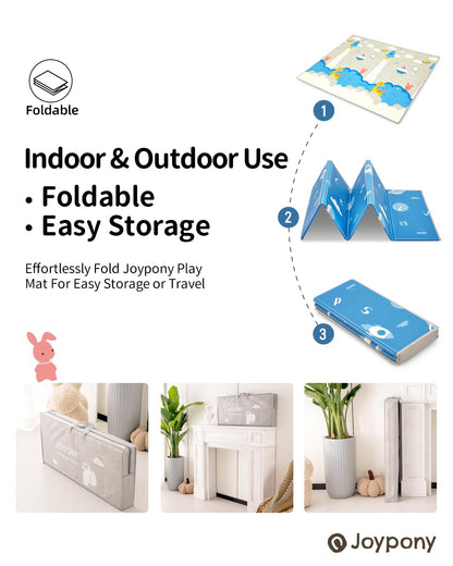 Baby Play Mat, 71x59 Inch Foldable Play Mats for Babies and Toddlers, Waterproof & Anti-Slip