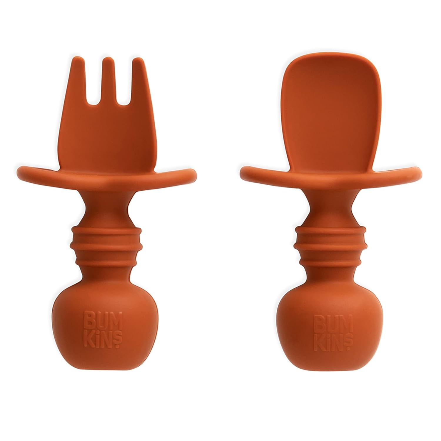 Bumkins Baby Utensils Set, Chewtensils Silicone Spoons for Dipping, Self-Feeding, Baby Led Weaning