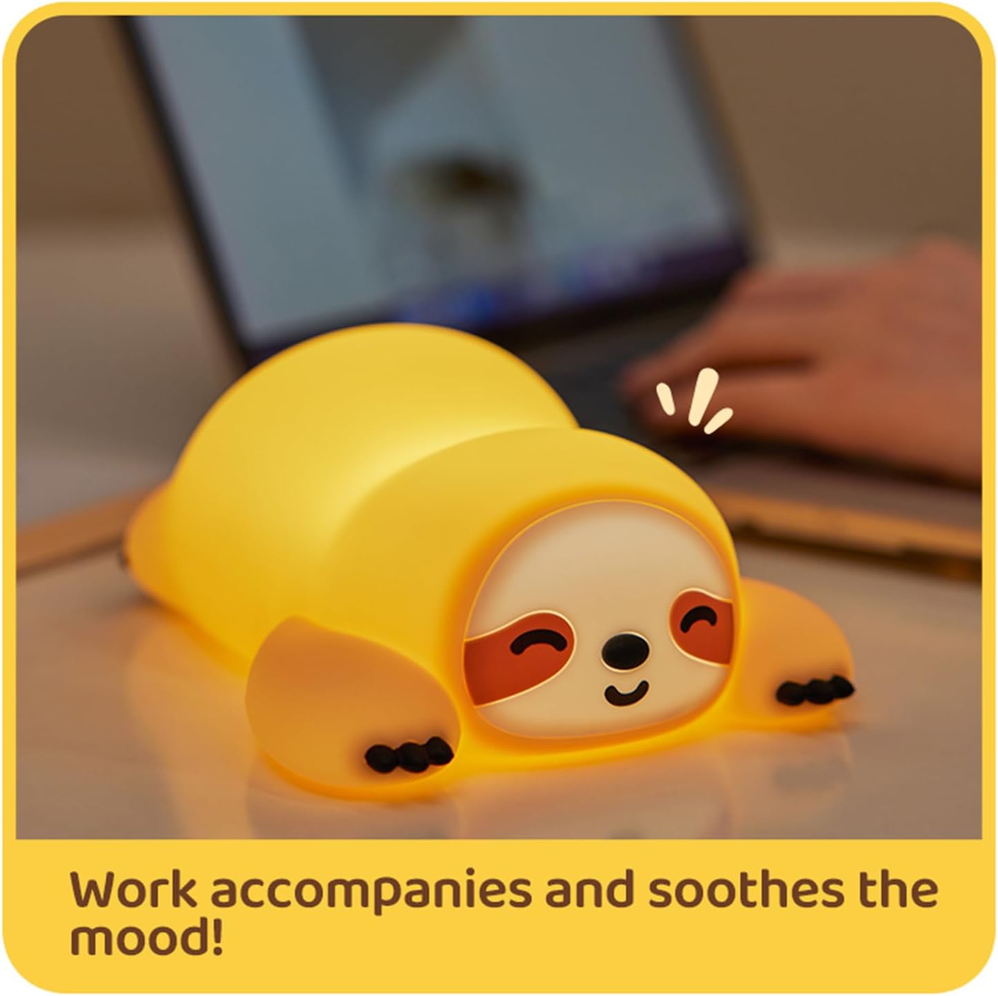 DREAMING MY DREAM Night Light for Kids,Squishy Sloth Night Light,LED Novelty Animal Nightlight,3