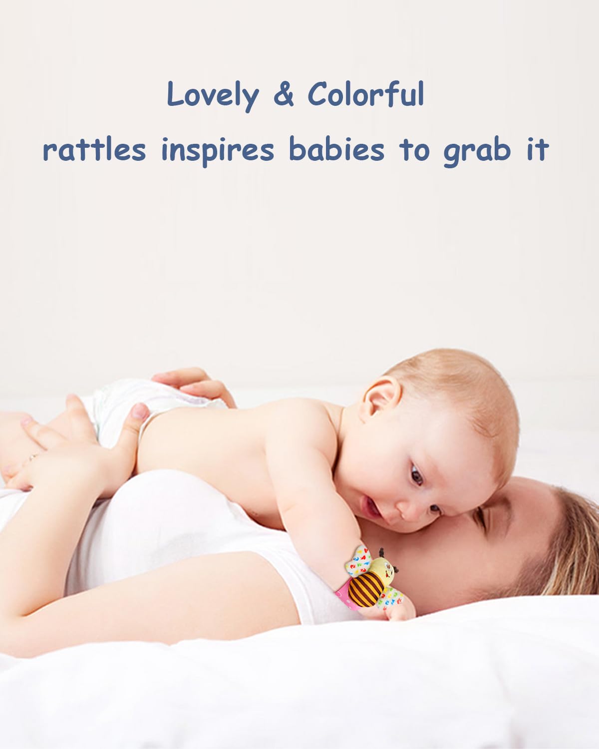 Wrist Rattles Foot Finder Rattle Sock Baby Toy, Hanging Rattle Toy, Hand Bracelet Rattle, Feet Leg