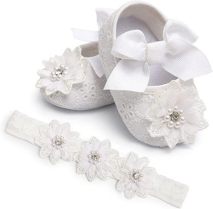 Baby Shoes Mary Jane Flats Non Slip Soft Sole Infant Toddler Sneakers First Walkers Party Christmas