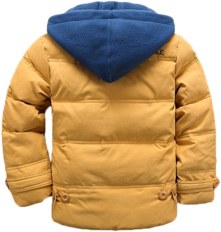 Vinmin Kids Winter Latest Thicken Hooded Jacket Warm Quilted Coat Casual Outdoor Cool Cute for Boys