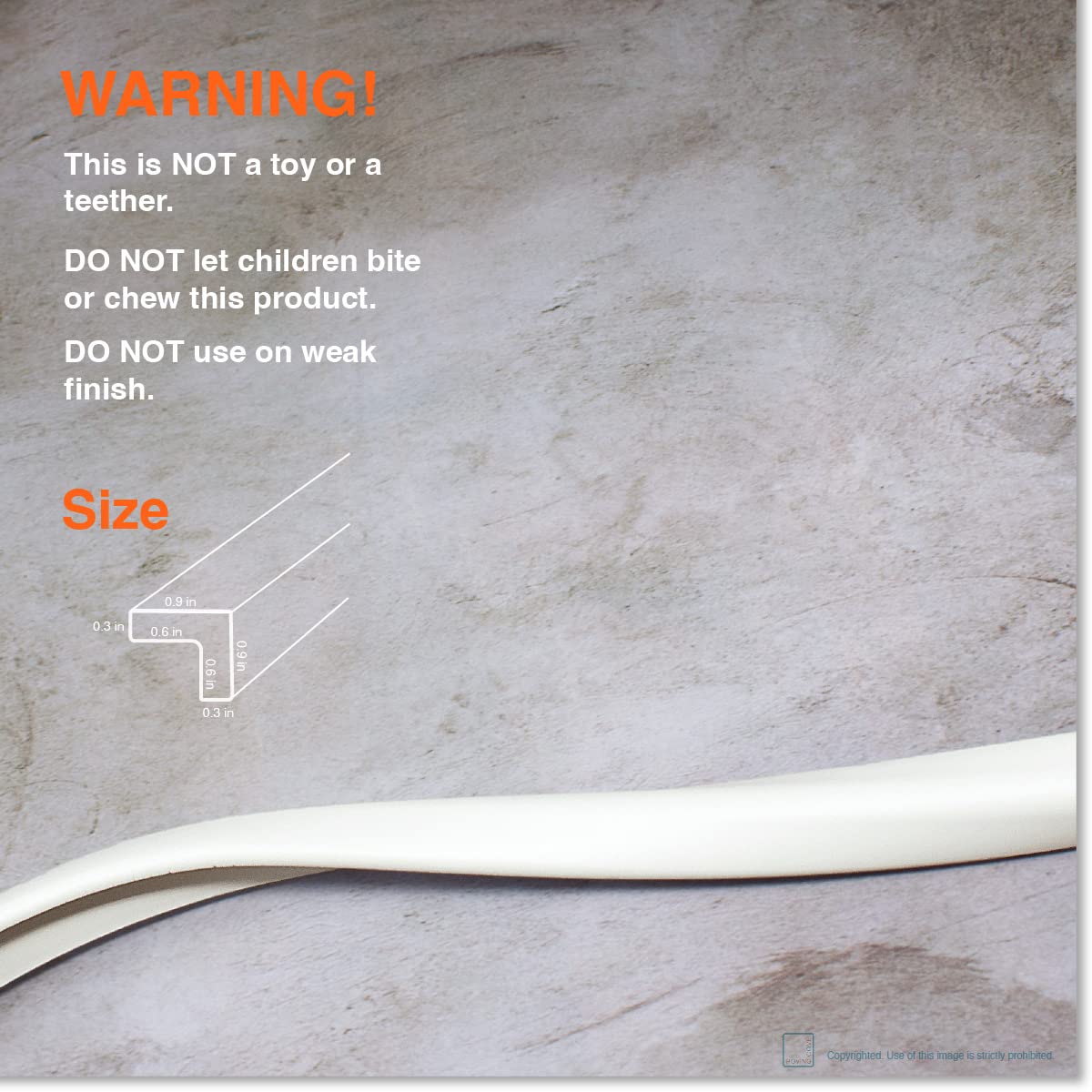 Roving Cove Slim-Fit Edge Protector for Baby Proofing (9ft Small Edge Only), Soft Rubber Foam