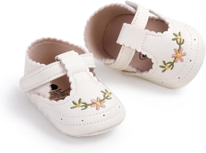Baby Shoes Mary Jane Flats Non Slip Soft Sole Infant Toddler Sneakers First Walkers Party Christmas
