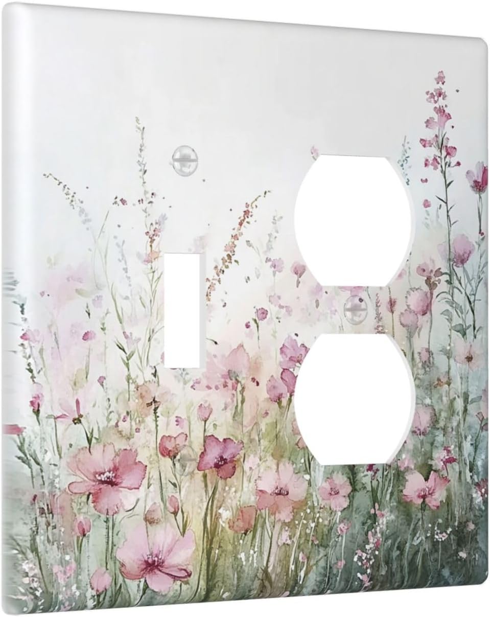 Wallplates Wildflower Botanical Watercolor Floral 1 Toggle 1 Duplex Switch Plate Electrical Gfci