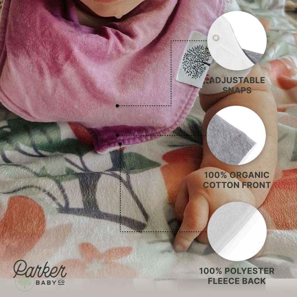 Parker Baby Bandana Drool Bibs 8 Pack Baby Bibs for Boys, Girls, Unisex - Soft & Stylish Teething