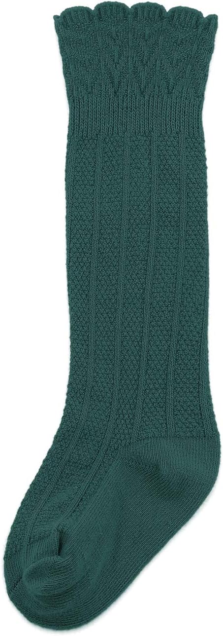 Zando Baby Knee High Socks - Infant to Toddler, Cotton Ruffle Socks, Warm Girls & Boys Long