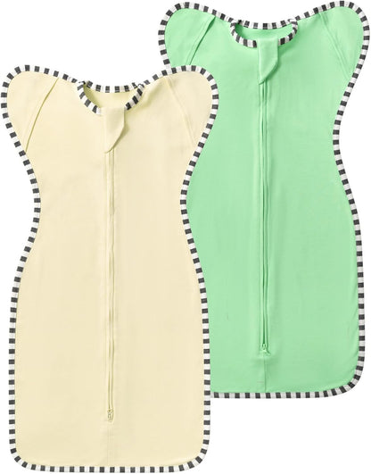 Baby Transition Swaddle 2-Pack, Newborn Sleep Sack, Arms Up Design (Arms In/Out), Infant Swaddle