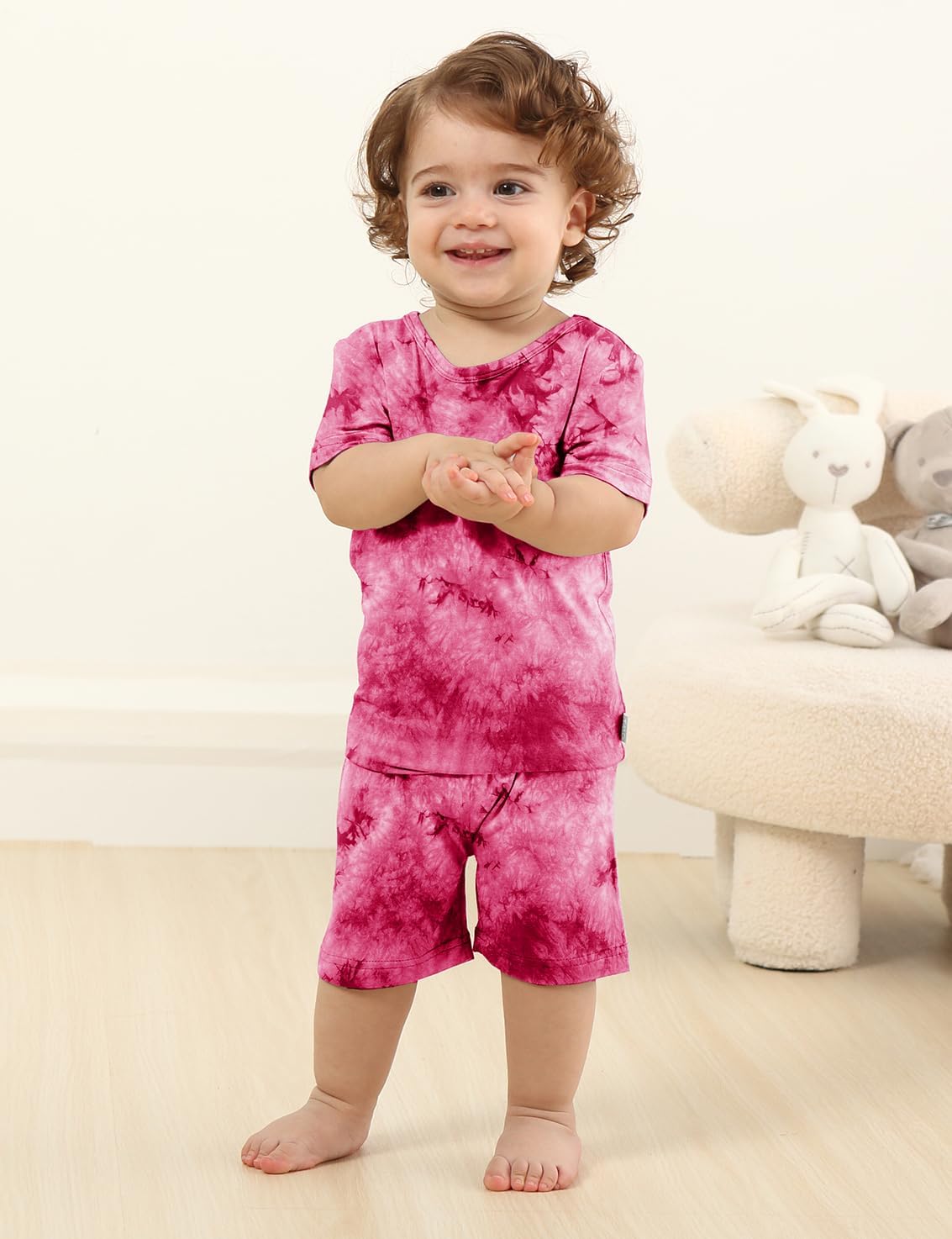 Jimonda Baby/Toddler Soft Sleepwear Short sleeve Kids Cool Pajama Outdoor 2-Piece Shirt&Shorts