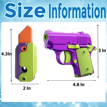 Fidget Toys Pistol, 3D Gravity Mini 1911 Fidget Pistol Toys,Fidget Sensory Toys,Stress Relief for
