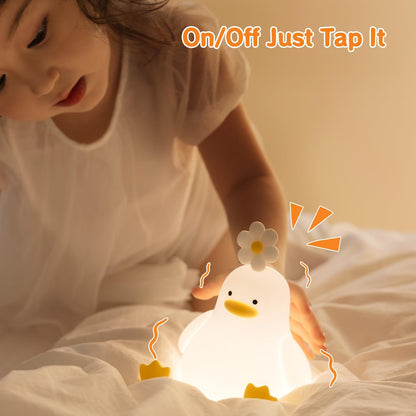 Cute Duck Night Light for Baby, Kids, Toddler, Ambient Nursery Nightlight, Soothing Lamp 3 Level