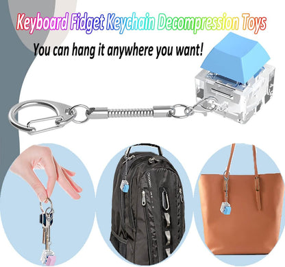 Keyboard Fidget Toys, Keyboard Fidget Keychain Keyboard Decompression Toys Keyboard Fidget Toy